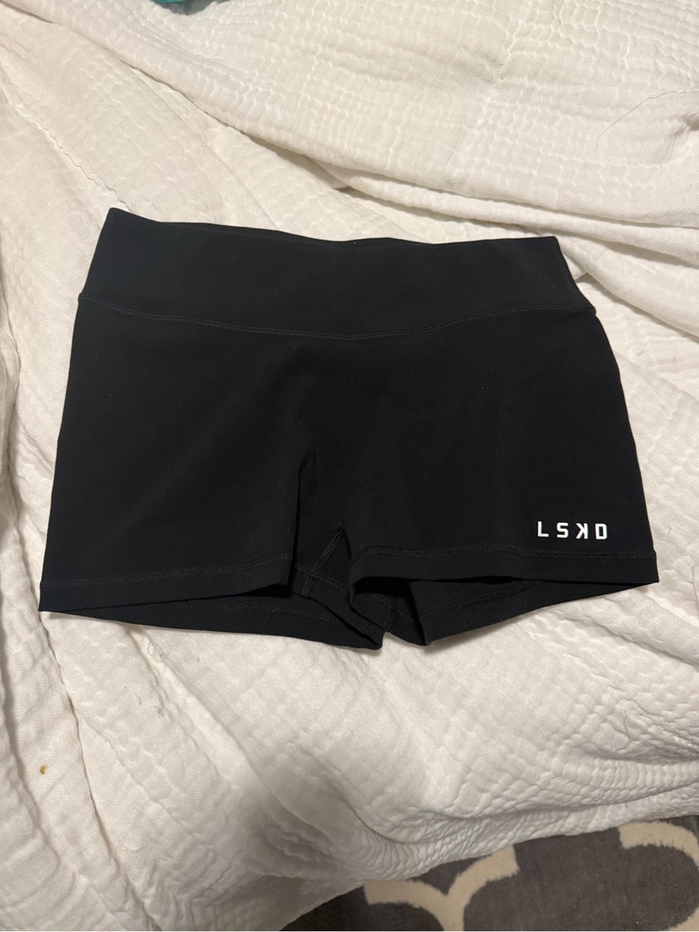 LSKD Women's Black Athletic Bike Shorts